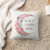 Roze Moon Spring Flower Baby Girl Nursery Kussen (Deken)