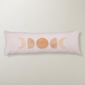 Roze moonfasen Lumbar Lichaamskussen (Achterkant)