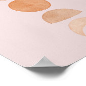 Roze moonfasenwand| Blush & Gold & Gold Poster (Hoek)