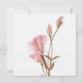 Roze MoonFlower Invitation Kaart (Achterkant)