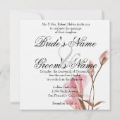 Roze MoonFlower Invitation Kaart (Voorkant)