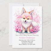 Roze Moonlit Wolf Pack Baby shower Kaart (Voorkant)