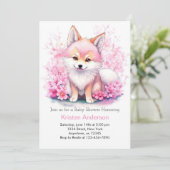 Roze Moonlit Wolf Pack Baby shower Kaart (Staand voorkant)