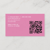 Roze Mop Set met QR Code Visitekaartje (Achterkant)
