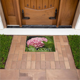 Roze Mophead Hydrangea Floral Welcome Deurmat