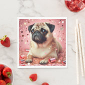 Roze moppenservetten! servet (Insitu)