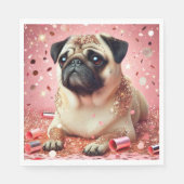 Roze moppenservetten! servet (Voorkant)