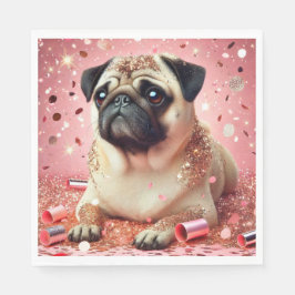 Roze moppenservetten! servet