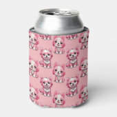 Roze Moppige Honden Blikjeskoeler (Blikje Voorkant)