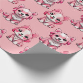 Roze Moppige Honden Cadeaupapier (Hoek)