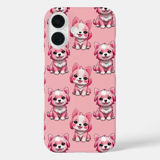 Roze Moppige Honden Case-Mate iPhone Case (Achterkant)