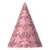 Roze Moppige Honden Feesthoedjes (Achterkant)