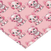 Roze Moppige Honden Korte Tafelloper (Hoek)