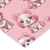 Roze Moppige Honden Tafelkleed (Gekanteld)