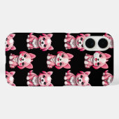 Roze Moppige Honden - Zwart Case-Mate iPhone Case (Achterkant (horizontaal))