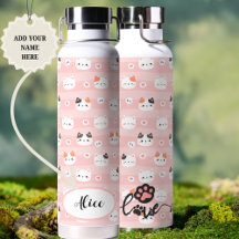 Roze Moppige Katten Persoonlijke Naam Ontwerp