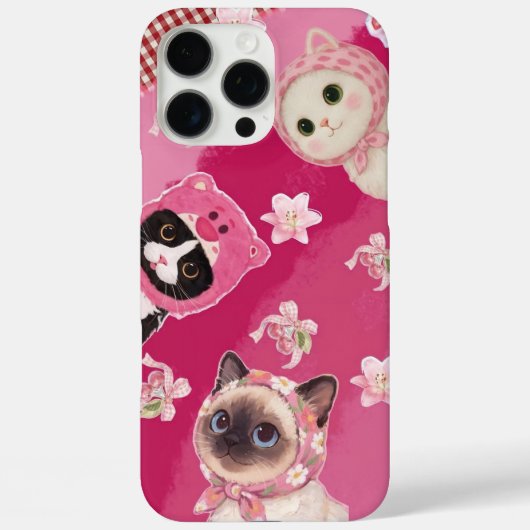 Roze Mopshond Telefoonhoes Kawaii Kitten Aesthetis Case-Mate iPhone Case (Achterkant)