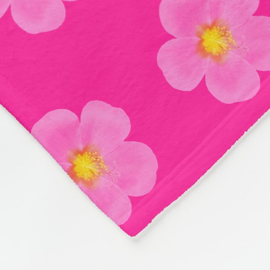 Roze Mos Roos Bloem Naadloos Patroon op Fleece Deken (Hoek)