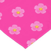 Roze Mos Roos Bloem Naadloos Patroon op Lange Tafelloper (Hoek)