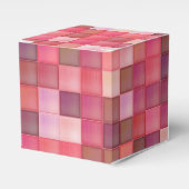 Roze Mosaic Squares Patroon Bedankdoosjes (Voorkant Zijde)