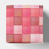 Roze Mosaic Squares Patroon Bedankdoosjes (Bovenkant)