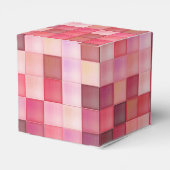 Roze Mosaic Squares Patroon Bedankdoosjes (Achterkant)