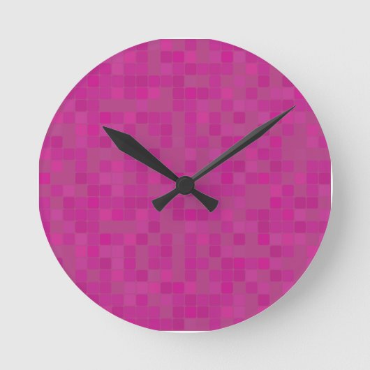 Roze moskeepixels voor Fuchsia  Ronde Klok (Voorkant)