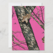 Roze Mossy Oak Bridal Shower-uitnodiging Kaart (Achterkant)