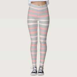 Roze mosterd organische strepen leggings