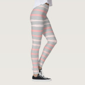 Roze mosterd organische strepen leggings (Rechts)