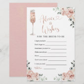 Roze mosterd Roos Petals Prosecco Advice & Wishes (Voorkant / Achterkant)