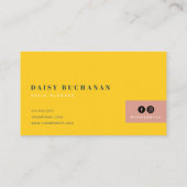 Roze & Mosterd Stijlvolle Block Visitekaartje (Achterkant)