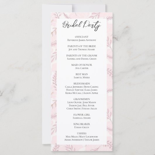 Roze mosterdbladerbladeren en olievraagprogramma (Achterkant)