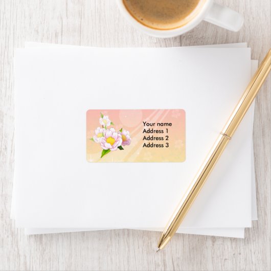 Roze mot orchidee etiket (Insitu)