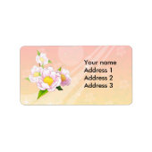 Roze mot orchidee etiket (Voorkant)