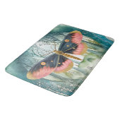 Roze Moth Bos Night Badmat (Gekanteld)