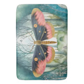 Roze Moth Bos Night Badmat (Voorkant Verticaal)