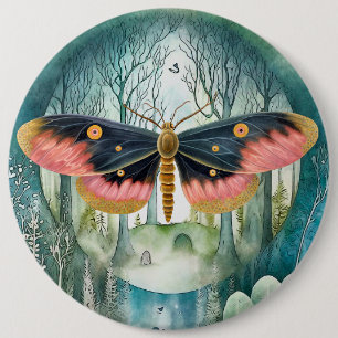 Roze Moth Bos Night Ronde Button 6,0 Cm