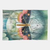 Roze Moth Bos Night Theedoek (Horizontaal)