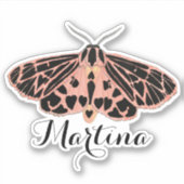Roze Moth met Naam Sticker (Voorkant)
