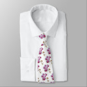Roze moth Orchids op White - Phalaenopsis Stropdas (Gebonden)