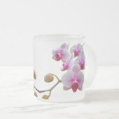 Roze moth Orchids - Phalaenopsis Matglas Koffiemok (Voorkant rechts)