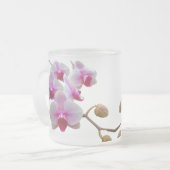 Roze moth Orchids - Phalaenopsis Matglas Koffiemok (Voorkant links)