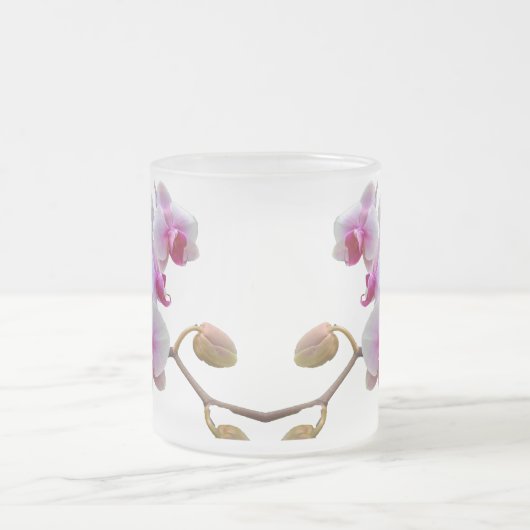 Roze moth Orchids - Phalaenopsis Matglas Koffiemok (Center)