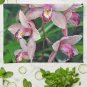 Roze mothorchideeën theedoek (Gevouwen)
