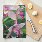 Roze mothorchideeën theedoek (Quarter Fold)