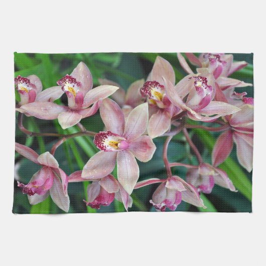 Roze mothorchideeën theedoek (Horizontaal)