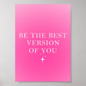 Roze Motiverende Inspirerende Esthetische Muur Kun Poster (Voorkant)