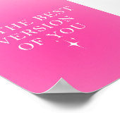 Roze Motiverende Inspirerende Esthetische Muur Kun Poster (Hoek)