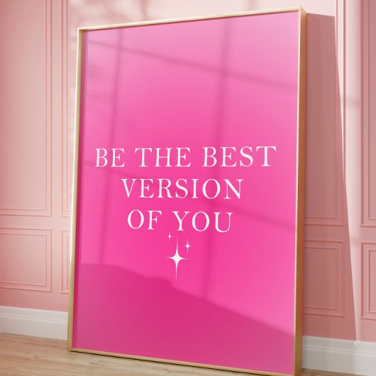 Roze Motiverende Inspirerende Esthetische Muur Kun Poster